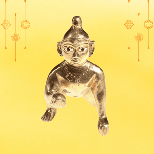 Laddu Gopal Idol/Bal Gopal/Thakur Ji Metal Murti (Size 0 to 6 Number.) Made in Vrindavan